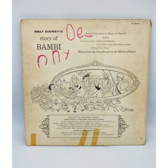 Vintage Walt Disney's The Story of Bambi Magic Mirror LP Record Album 1960 1960s - Picture 2 of 16